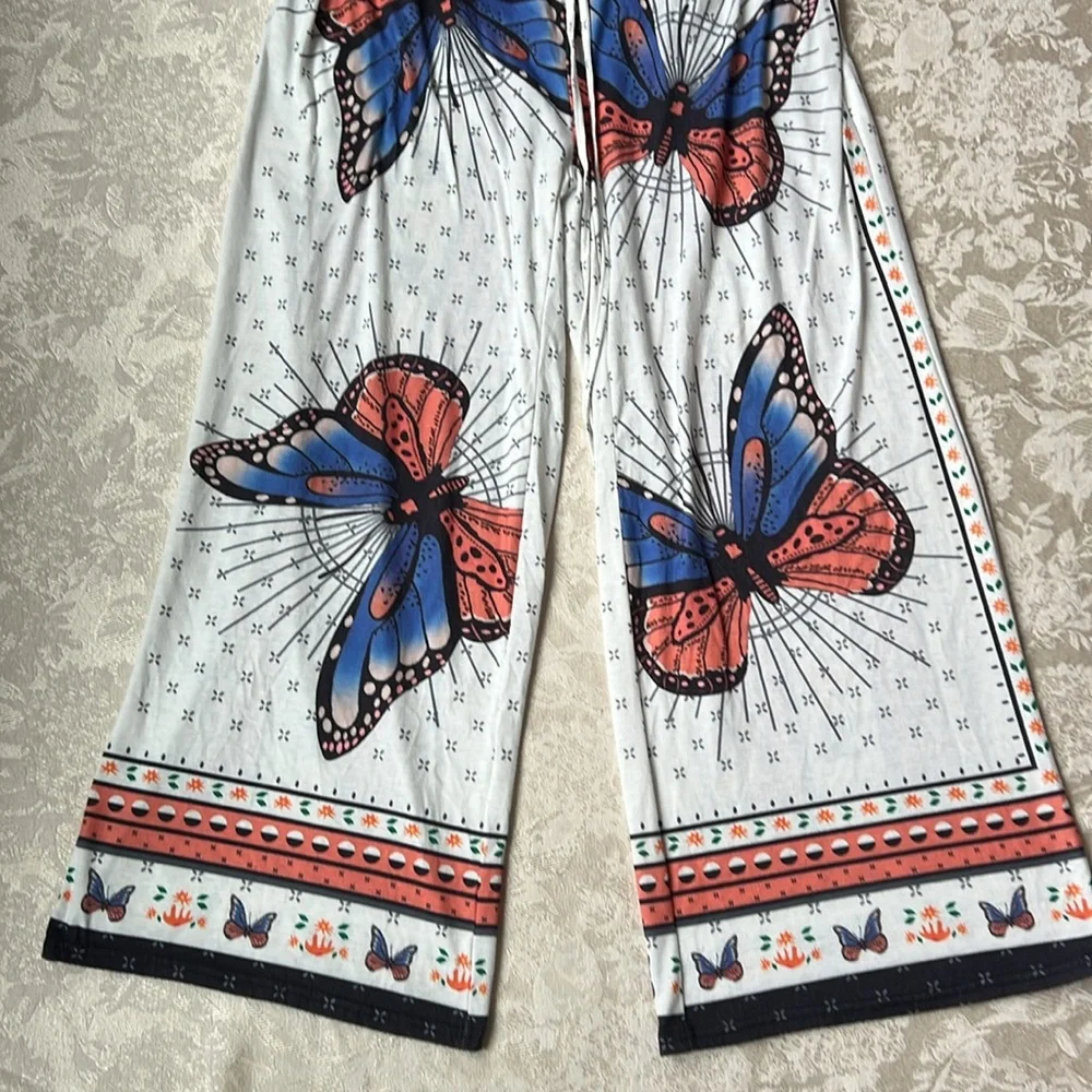 Chicme Bohemian two piece high waisted Palazzo Pants and Bra Top - Picture 3 of 16